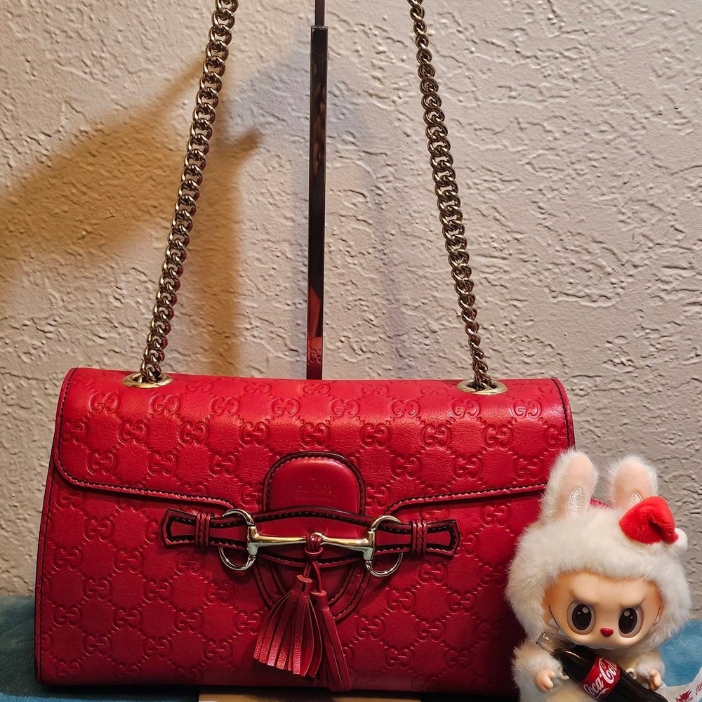 #5756-Gucci microguccissima emily Gm size shoulder bag